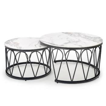 Dohányzóasztal Formosa fehér márvány kép