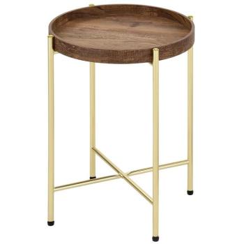 Dohányzóasztal Gc6764 43x43x54 Sárgaréz/Antik kép