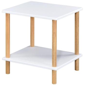 Dohányzóasztal Gc7404 40x40x45 Fehér/Természetes kép