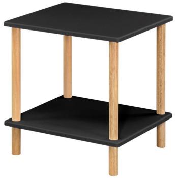 Dohányzóasztal Gc7404 40x40x45 Fekete/Természetes kép