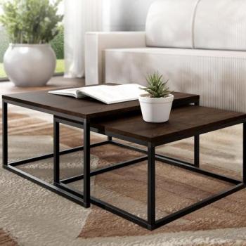 Dohanyzóasztal Loftiko Sötét hamu kép