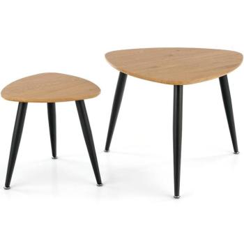 Dohányzóasztal Nicea 2 arany tölgy / fekete Kpl-2 kép