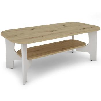 Dohányzóasztal Palermo 110x55 Artisan/fehér kép