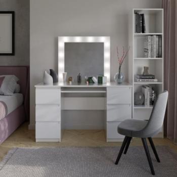 Drohmo Marina fésülködő asztal, 130x76x51 cm, fehér kép