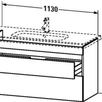 Duravit Mosdó alá építhető alsósz., 610x1130x448mm kép