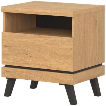 Éjjeliszekrény Ate At16  Fehér/tölgy kép