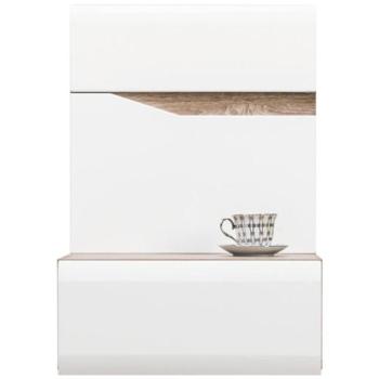 Éjjeliszekrény Lionel L Li14 tölgy S./ Fehér kép