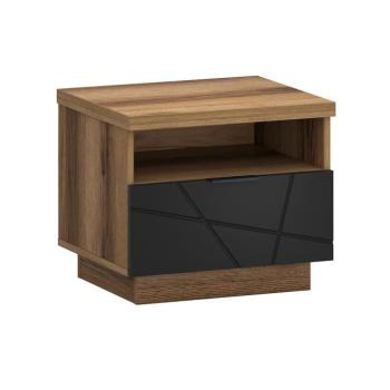 Éjjeliszekrény Orient X tölgy Delano/Fekete kép