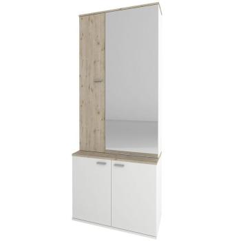 Előszobafal Barcelona white/oak wellington kép