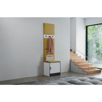 Előszobafal bútor Roj 10 fehér + Kronos 01 méz kép