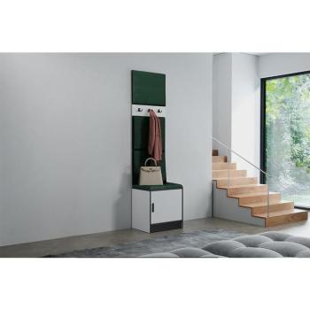 Előszobafal bútor Roj 10 fehér + Kronos 19 zöld kép