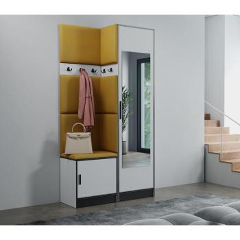 Előszobafal bútor Roj 11 fehér + Kronos 01 méz kép