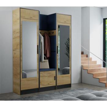 Előszobafal bútor Roj 12 craft + Kronos 09 Kék kép