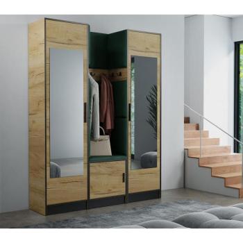 Előszobafal bútor Roj 12 craft + Kronos 19 zöld kép