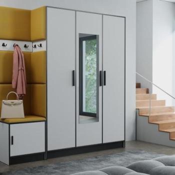 Előszobafal bútor Roj 14 fehér + Kronos 01 méz kép