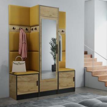 Előszobafal bútor Roj 16 craft + Kronos 01 méz kép