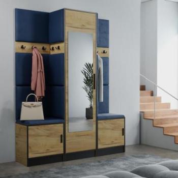 Előszobafal bútor Roj 16 craft + Kronos 09 kék kép