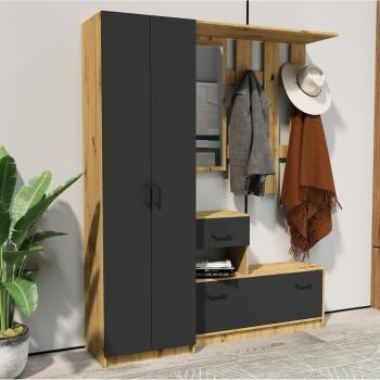 Előszobafal Cora wotan/fekete kép