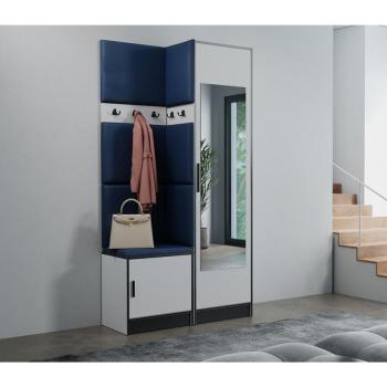 Előszobafal nábytok Roj 11 fehér + Kronos 09 kék kép