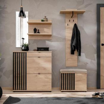 Előszobafal Pedro I HJZ PD1+P hickory jackson/fekete kép