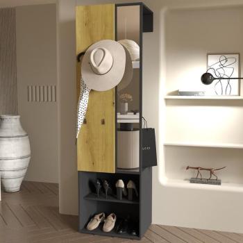 Előszobafal Sivaro fekete/artisan kép