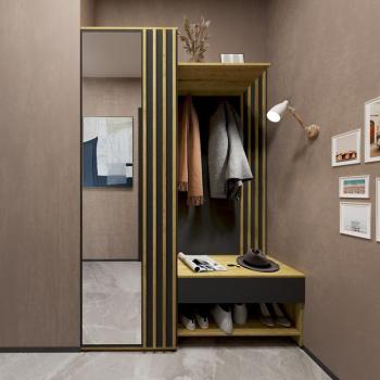 Előszobafal Tavo fekete/artisan kép