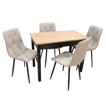 Étkező készlet 1+4 Larisa artisan/fekete kép