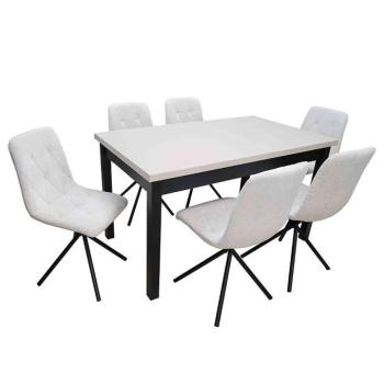 Étkező készlet 1+6 Suzan kasmír/fekete kép