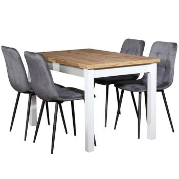 Étkező Készlet Fred 1+4 120x80 Artisan/fehér kép