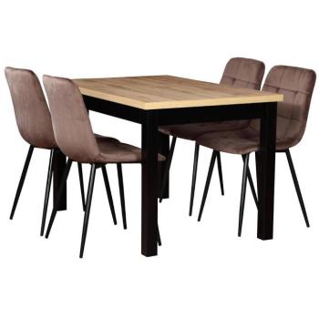 Étkező készlet Karol 1+4 St30+W168 Wotan/fekete kép