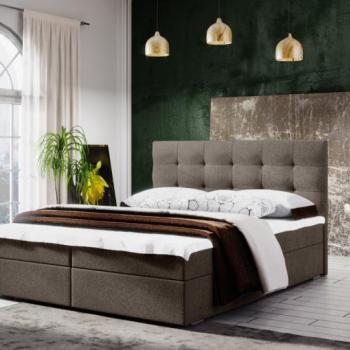 Fado II Boxspring ágy matraccal 140x200 (Bonell) Barna kép