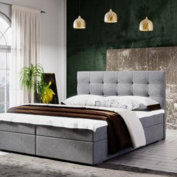 Fado II Boxspring ágy matraccal 140x200 (Bonell) szürke kép