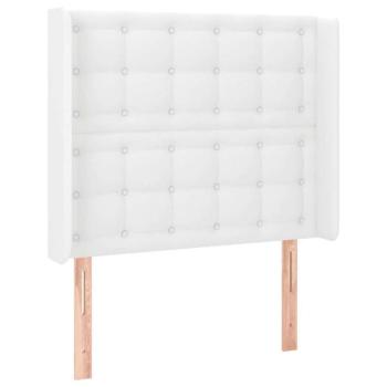 Fehér műbőr LED-es fejtámla 103x16x118/128 cm kép