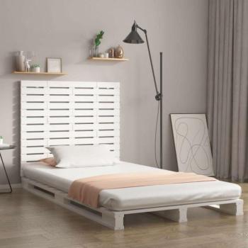 Fehér tömör fenyőfa fali fejtámla 96 x 3 x 91,5 cm kép