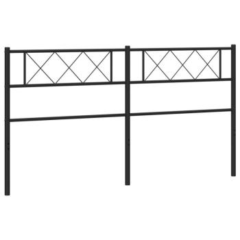 Fekete fém fejtámla 198x90 cm kép