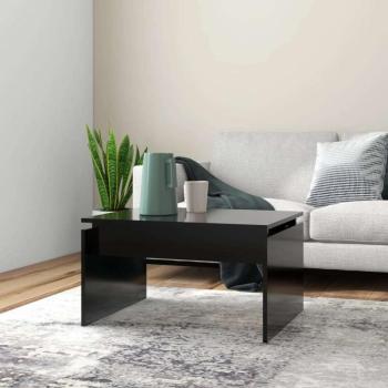 Fekete forgácslap dohányzóasztal 68 x 50 x 38 cm kép