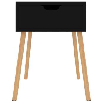 Fekete forgácslap éjjeliszekrény 40 x 40 x 56 cm kép
