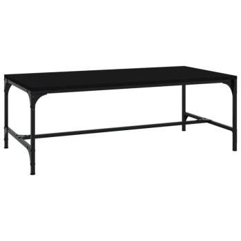Fekete szerelt fa dohányzóasztal 100 x 50 x 35 cm kép