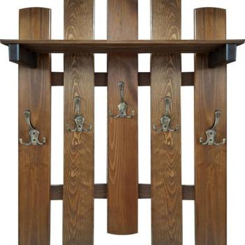 Fogas polccsal 5 fém fogantyús barna kép