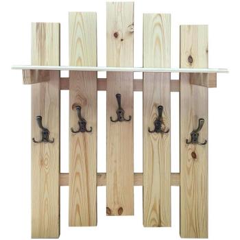 Fogas polccsal 5 fém fogantyús fenyő kép