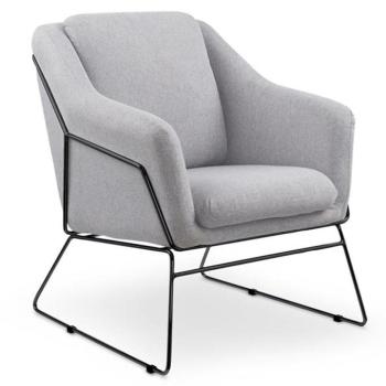 Fotel Soft 2 fényes szürke/fekete kép