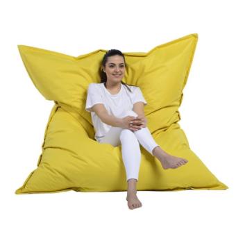 Giant Cushion 140x180 - Yellow Babzsákfotel 140x30x180 Sárga kép