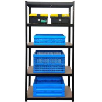 Herzberg HG-8027BLK: Black Coated Storage Shelf kép