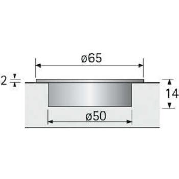 HETTICH 9070138 Gomb Aboa d50 csiszolt nemesacél kép