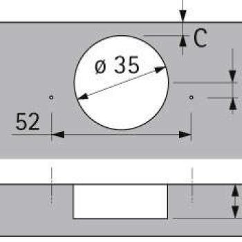 HETTICH 9071259 Sensys 8645 110° TH52, ráütődő, SiSy nélkül kép