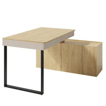 Íróasztal Luca LC10+Komód 3D bézs/tölgy kép