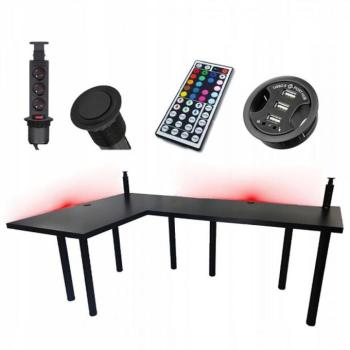 Játék Íróasztal Sarok Low Fekete 180x120x3.6 Modell 3 kép