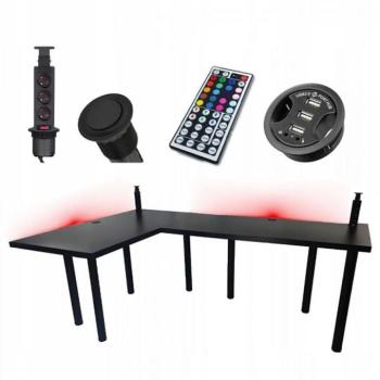 Játék Íróasztal Sarok  Low Fekete 240x160x3.6 Modell 3 kép