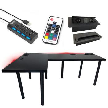 Játék Íróasztal Sarok  Top Fekete 240x160x3.6 Modell 3 kép