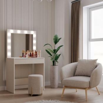 Kashar Marina 2S SLIM fésülködő asztal, 81x80x50 cm, kasmír kép